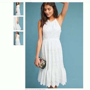 Maeve Tiered Eyelet Midi dress size 10